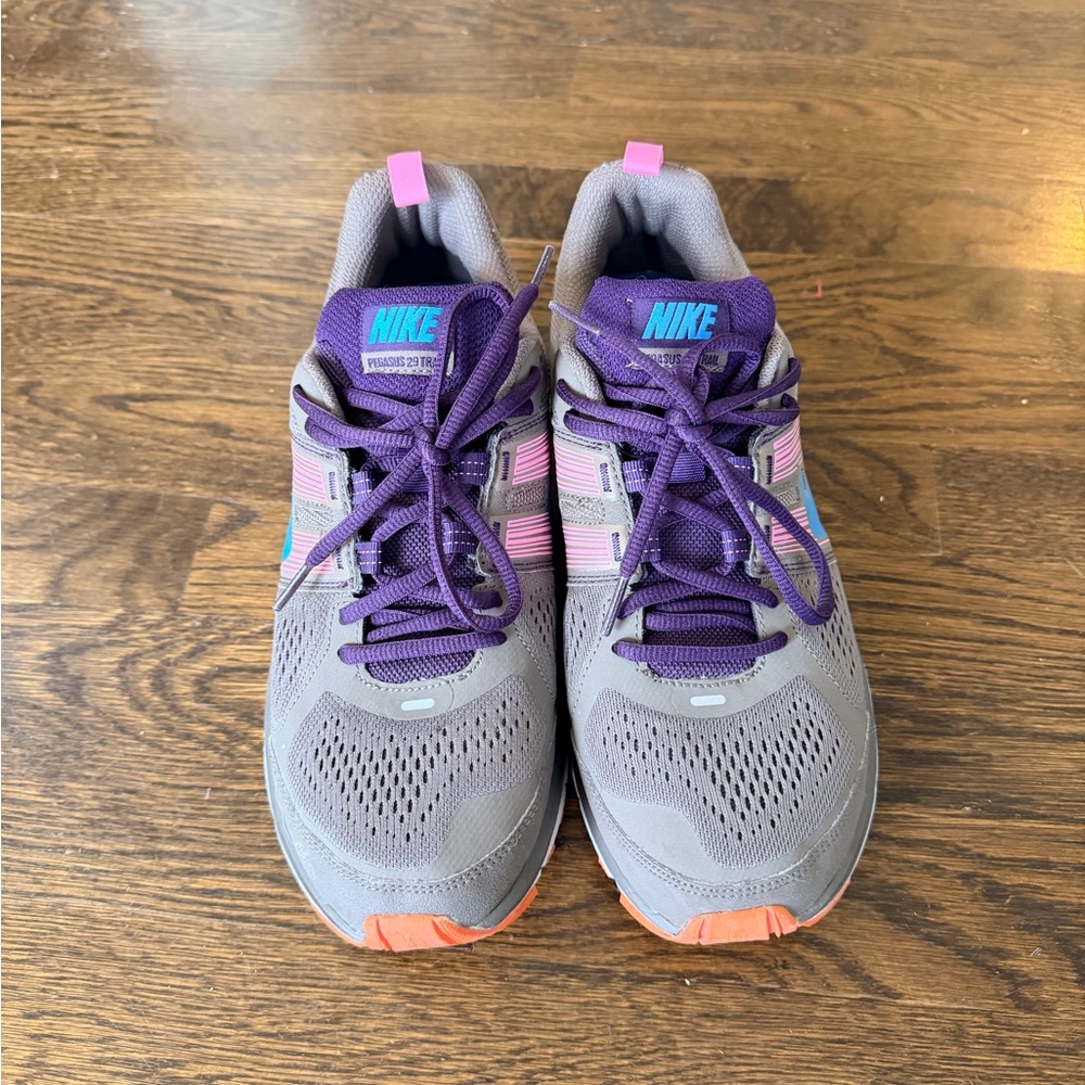 Nike Women's Pegasus 29 Trail Brown Purple Pink Blue Orange Running Shoes - Picture 2 of 6